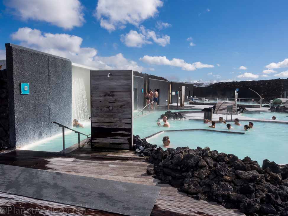 The Blue Lagoon in Iceland - Waterfall/Hot Tub area